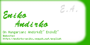 eniko andirko business card